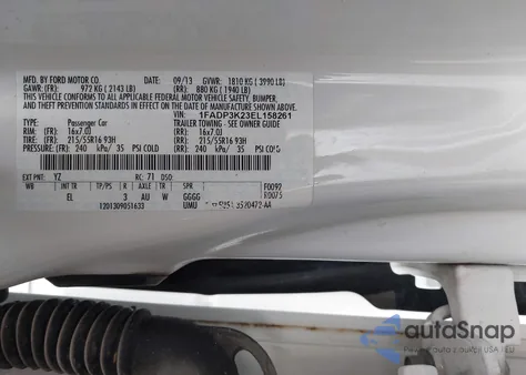 2014 Ford Focus Se z USA, uszkodzony, nr VIN 1FADP3K23EL158261